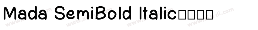 Mada SemiBold Italic字体转换